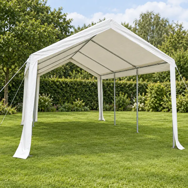 Zelt weiß, 6 × 4 m